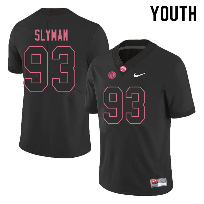 Youth Alabama Crimson Tide Tripp Slyman #93 2019 Blackout College Stitched Football Jersey 23ER071FJ